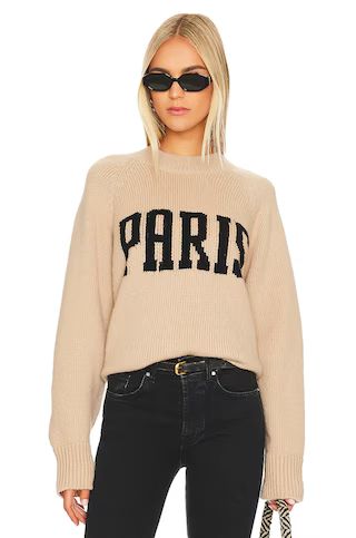 ANINE BING Kendrick University Paris Sweater in Light Camel from Revolve.com | Revolve Clothing (Global)