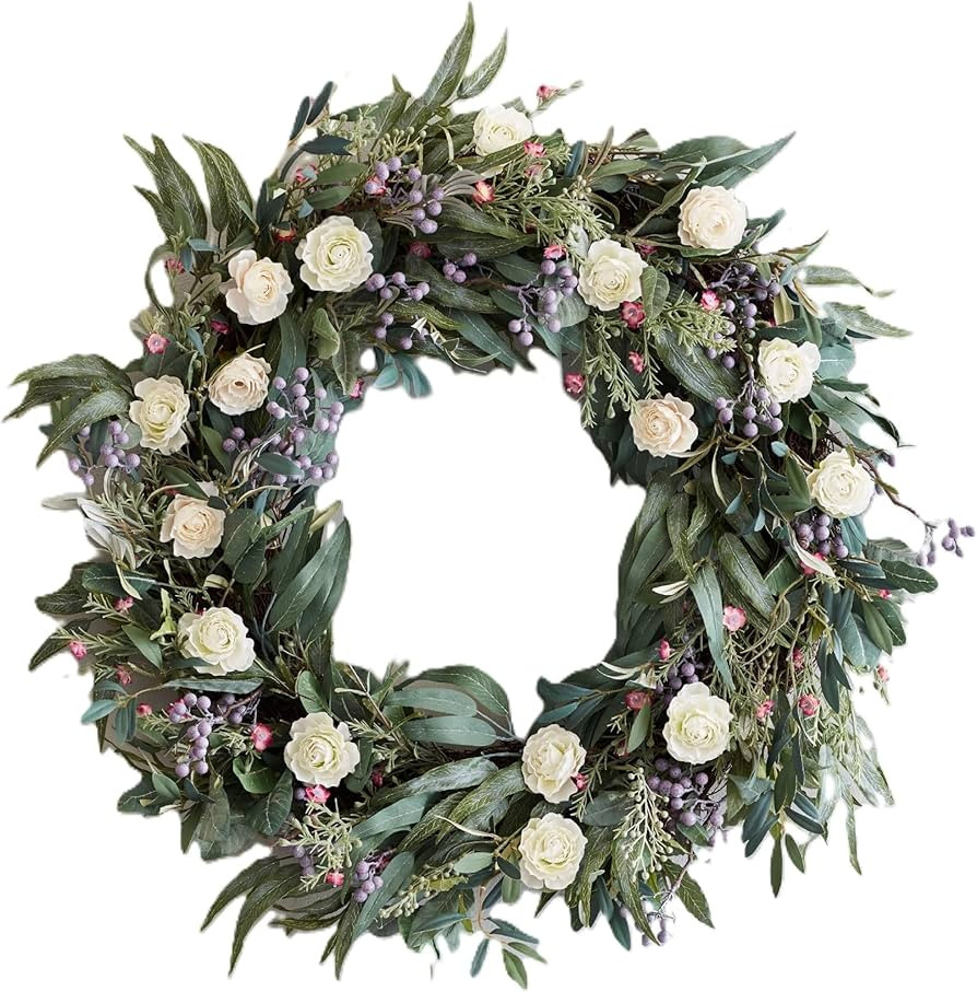 Balsam Hill Marseille Meadow Spring & Summer Wreath - 28" Premium Floral Door Wreath for Indoor o... | Amazon (US)