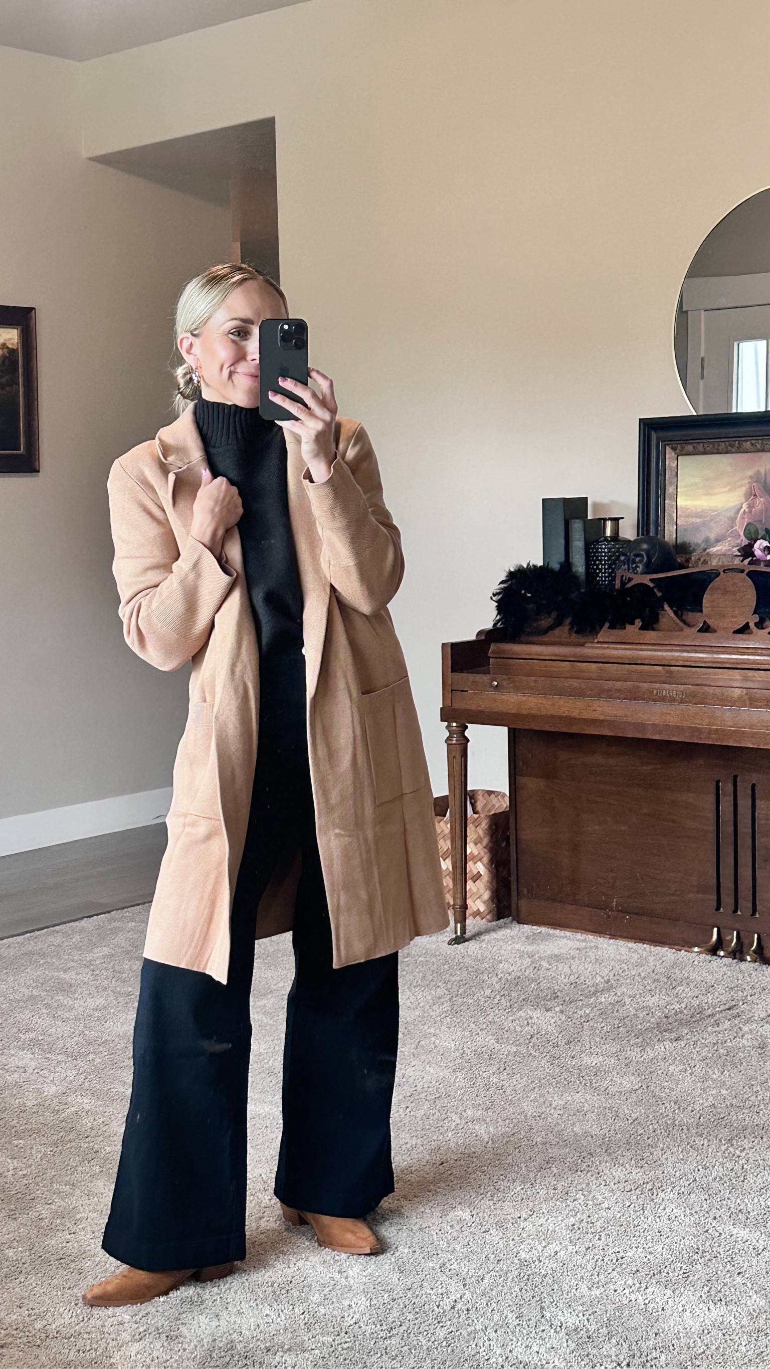 This coatigan from Amazon is so great for all of your fall/winter outfits!

True to size.
Sweater and pants are also true to size!

#LTKSeasonal #LTKFindsUnder50 #LTKStyleTip