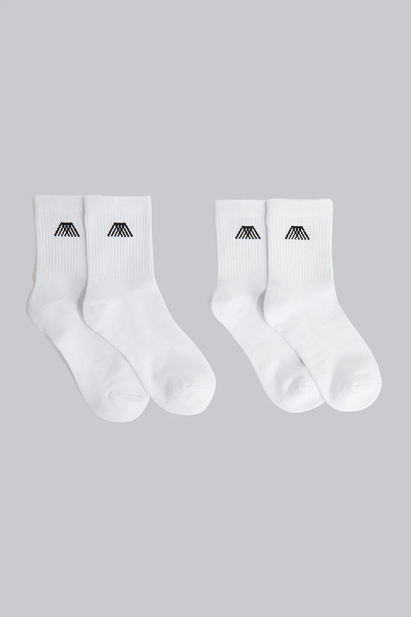 4TH ARQ Branded Crew Socks White | 4tharq 