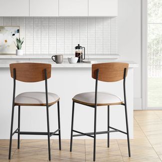 Telstar Mid-Century Modern Mixed Material Counter Height Barstool - Project 62™ | Target