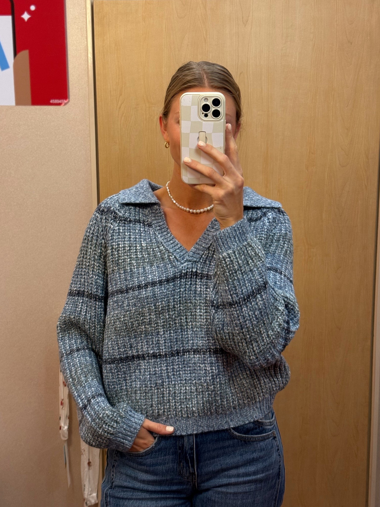 This sweater for fall! Ah! So soft and love this color 💙 I sized up one!
