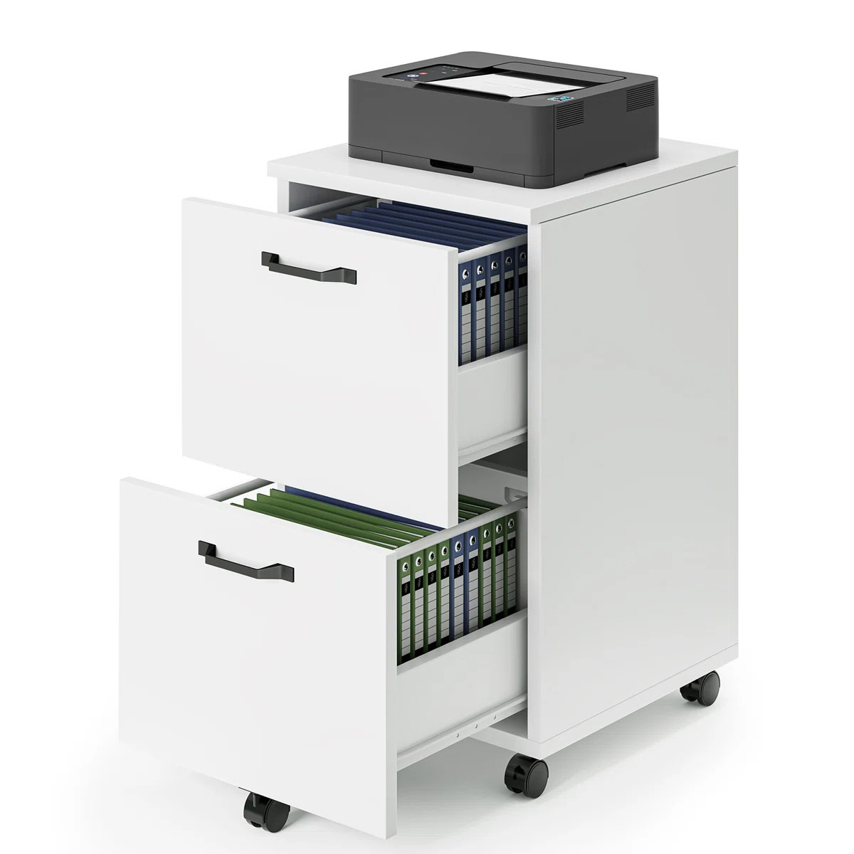 2-Drawer File Cabinet, Small Rolling Filing Cabinet, Printer Stand for Home Office, for A4 Docume... | Wayfair North America