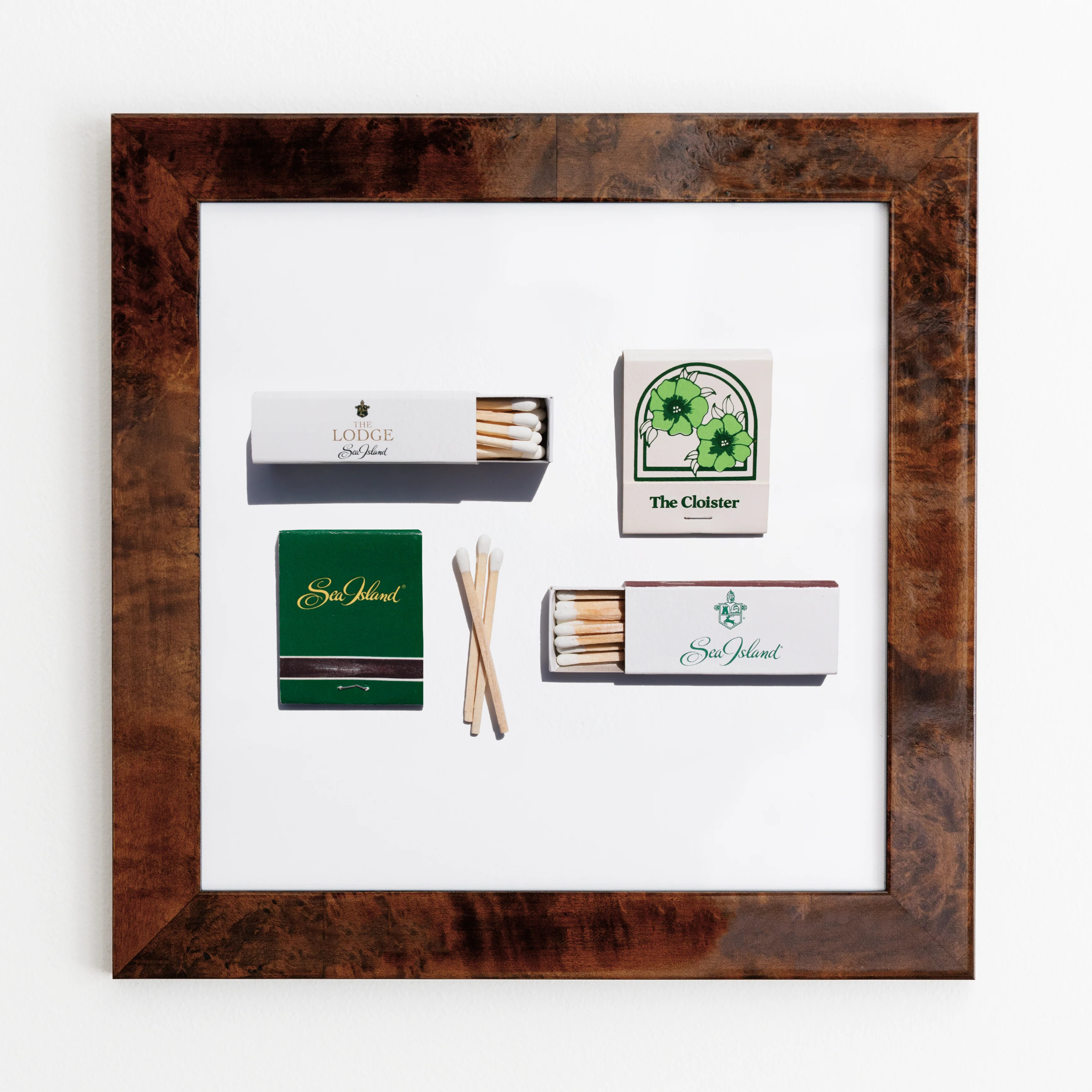 Sea Island Collage - Framed Print Matchbook - Golf Gift - Match South | Match South
