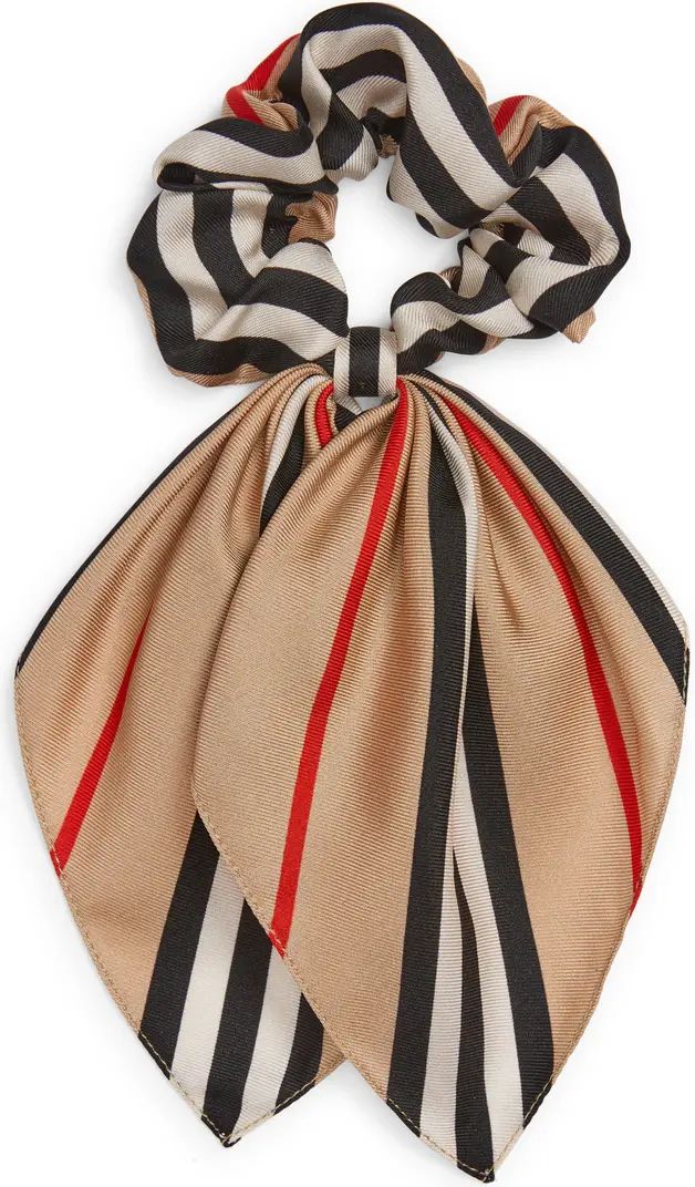 Icon Stripe Silk Scarf Scrunchie | Nordstrom