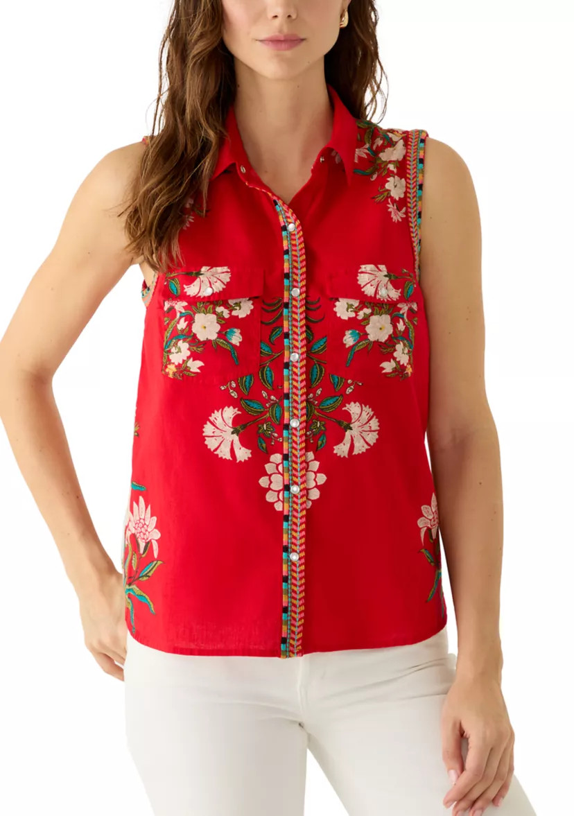 Women's Sleeveless Embroidered Top | Belk