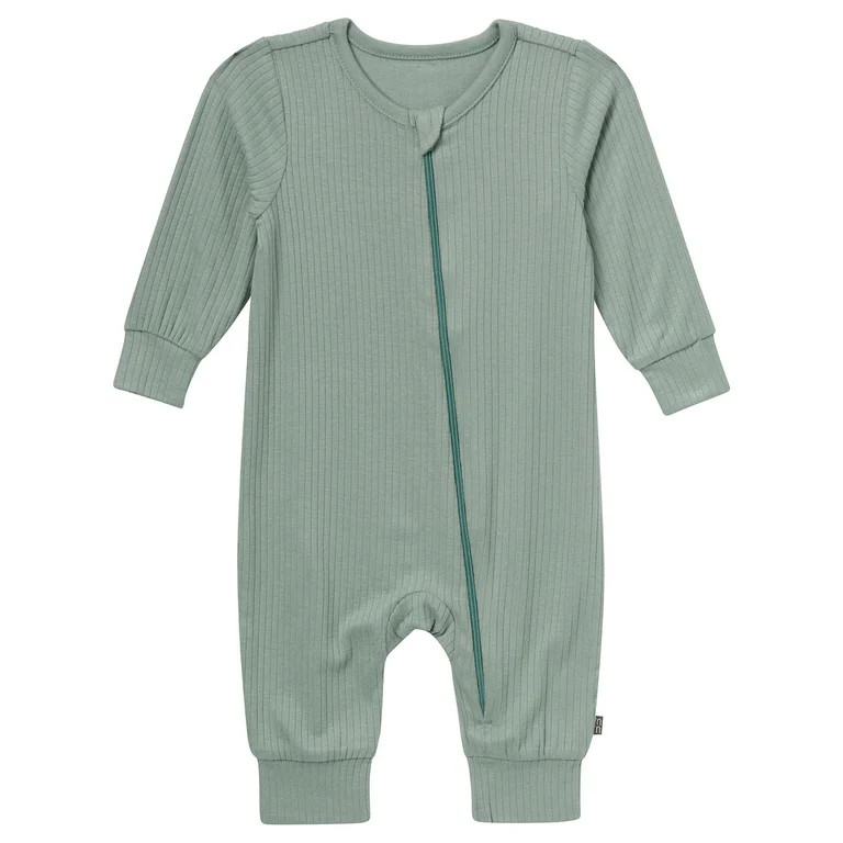Modern Moments by Gerber Baby Neutral S uper Soft Long Sleeve Coverall, Sizes Newborn - 12 Months | Walmart (US)