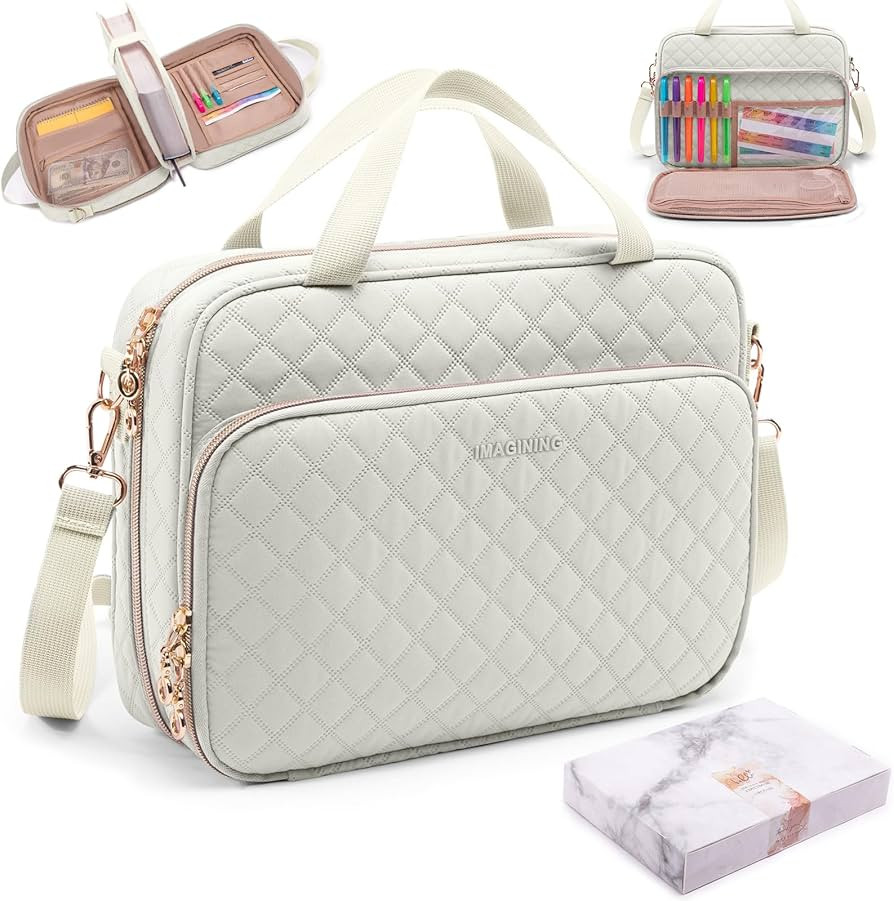 IMAGINING Large Bible Case with Bible Cover for Women - Bible Carrying Case with Shoulder Strap -... | Amazon (US)