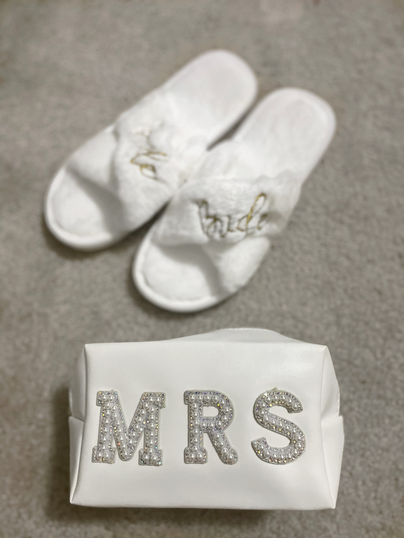 Just purchased my Day Of make up bag & slippers 🤍 

🏷️ Mrs. make up bag, wedding make up bag, wedding slippers, bride slippers, bridal essentials 

#LTKbeauty #LTKwedding #LTKunder50