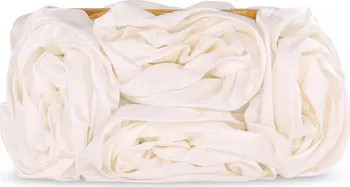 Jett Silk Satin Rosette Clutch | Nordstrom