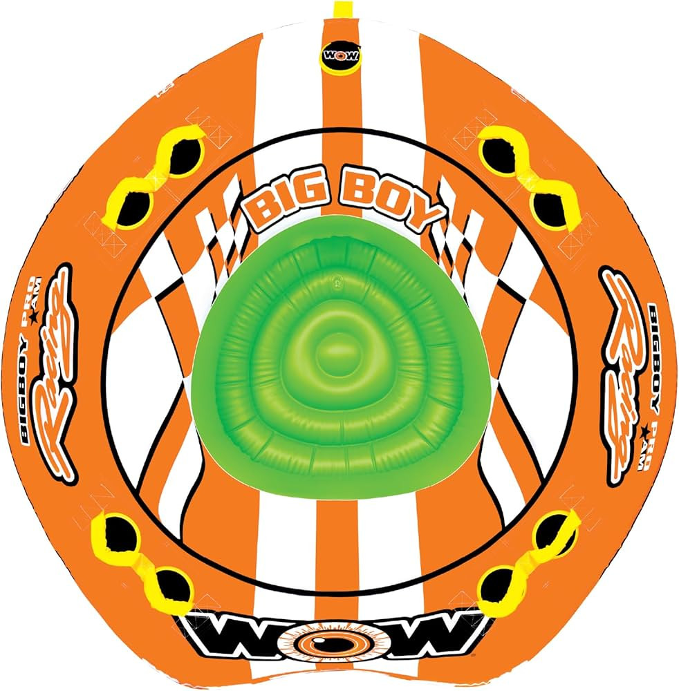 WOW Sports World of Watersports Big Boy 1 2 3 or 4 Person Inflatable Racing Towable Tube for Boat... | Amazon (US)