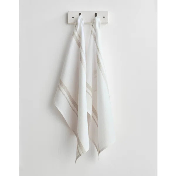 French Stripe - 100% Pure Linen Kitchen Towel (Set of 2) | Wayfair North America