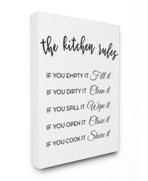 Stupell Industries The Kitchen Rules If You… Canvas Wall Art, 30" x 40 | Macys (US)