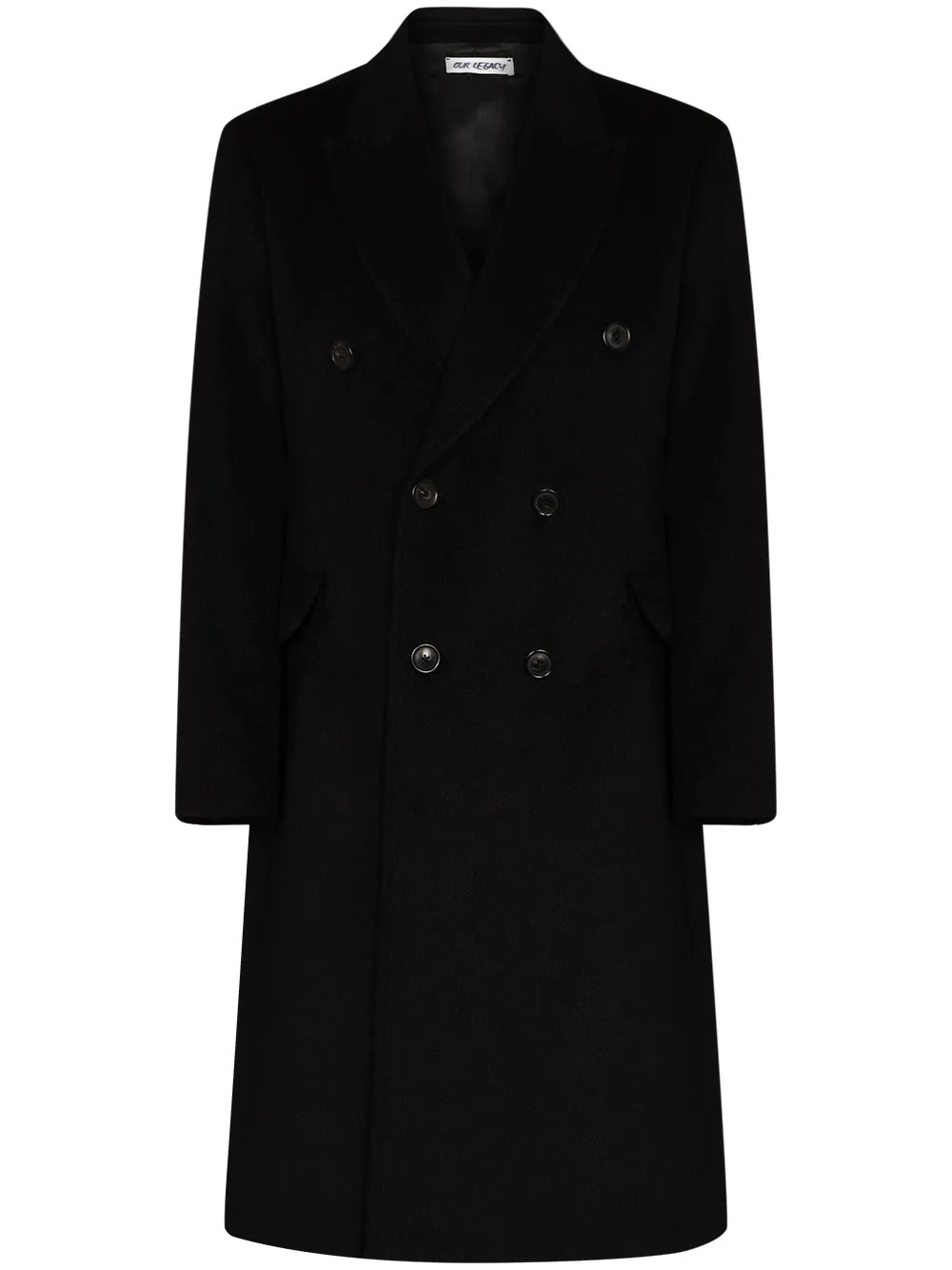 peak-lapel double-breasted coat | Farfetch Global