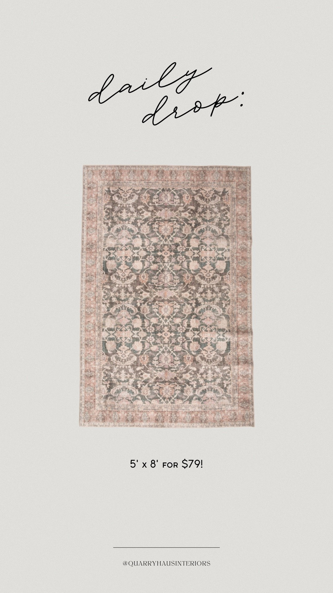 This moody area rug is on sale now for under $80! 

#LTKHome #LTKFindsUnder100