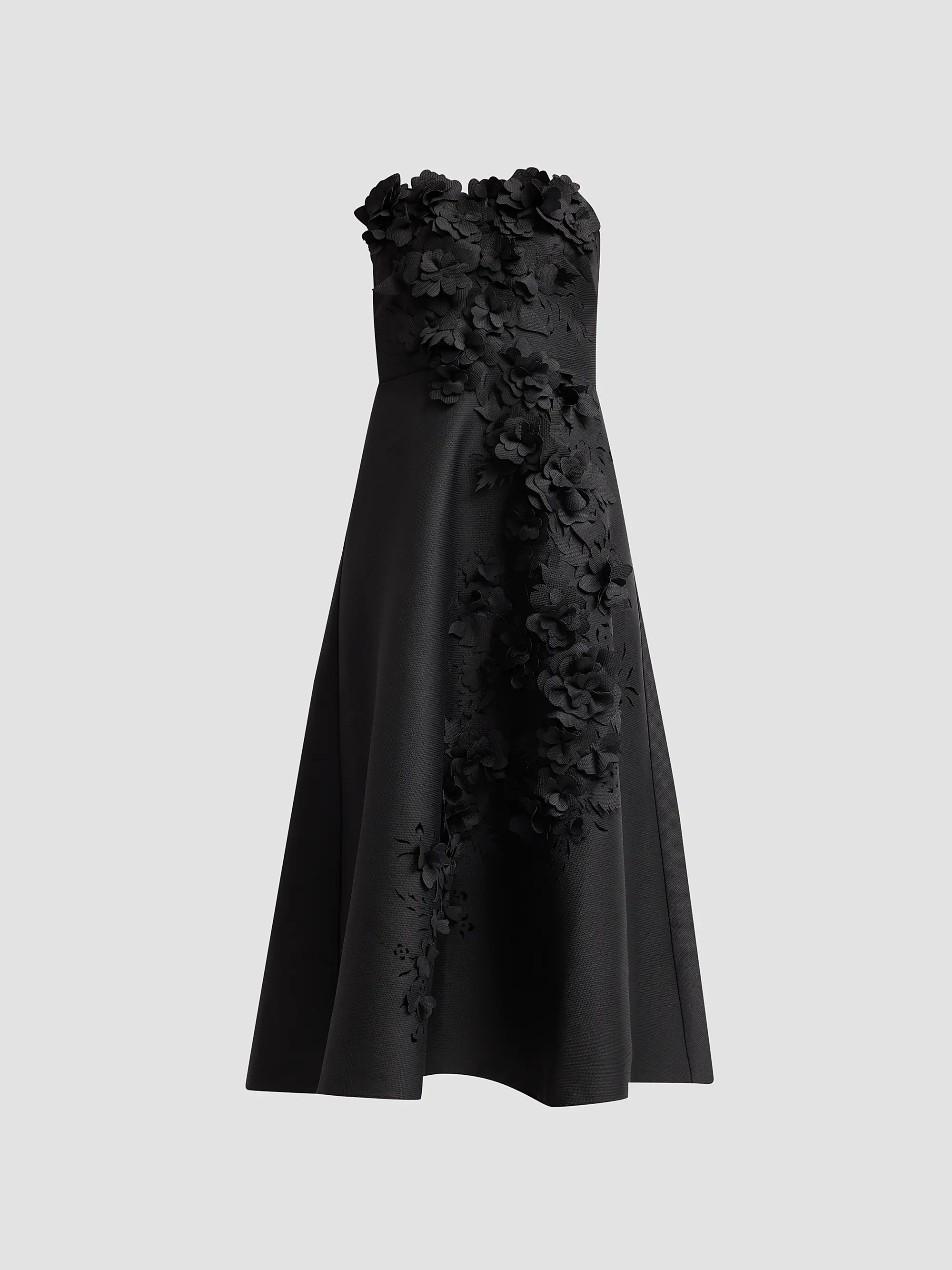 Badgley Mischka Floral Applique Strapless Cocktail Dress | Saks Fifth Avenue | Saks Fifth Avenue