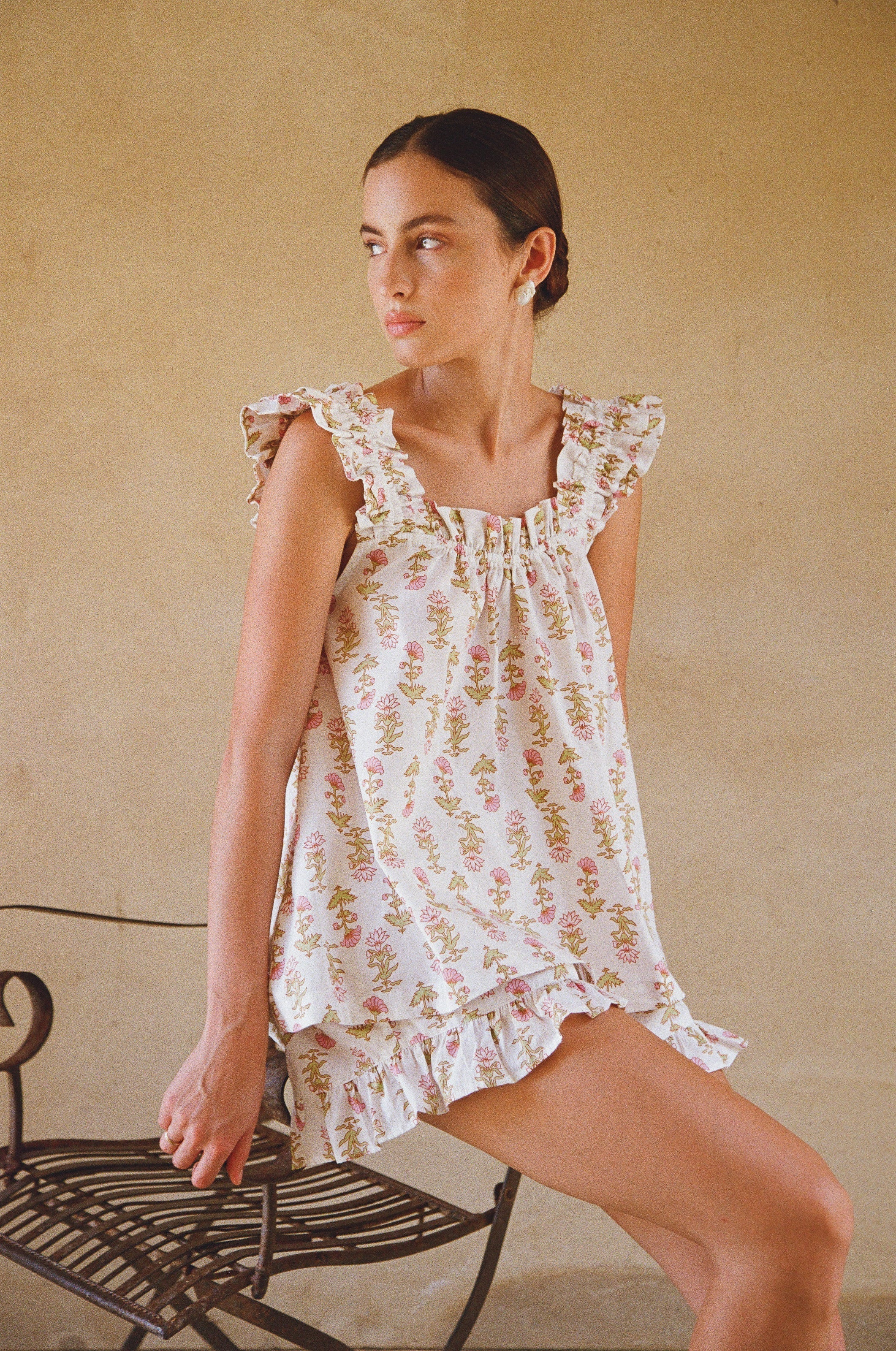 Nicolette Sleep Set - Cotton - Lotus Flower | Piyama US