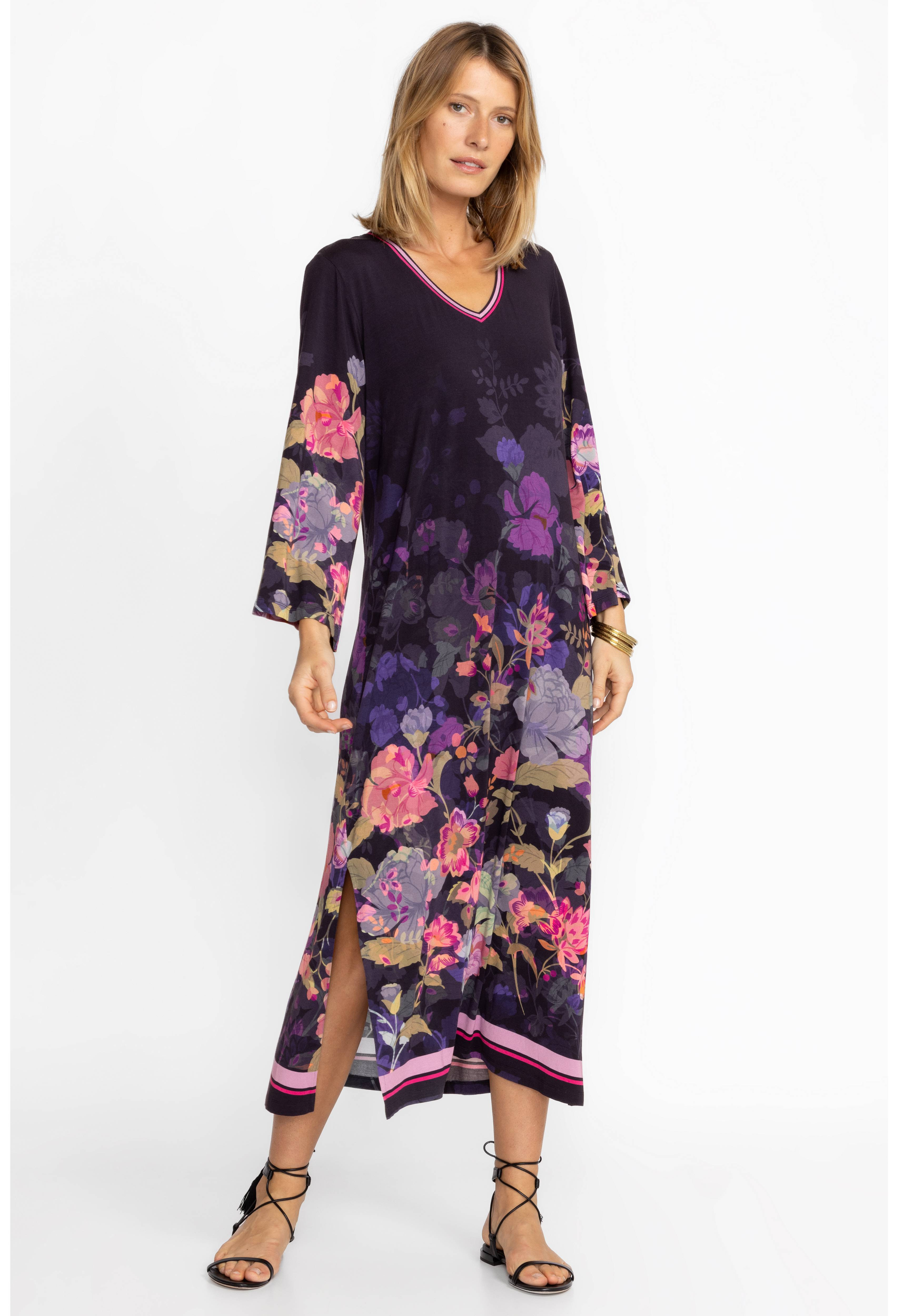 THE JANIE FAVORITE KIMONO SLEEVE TEE DRESS | Johnny Was | Johnny Was