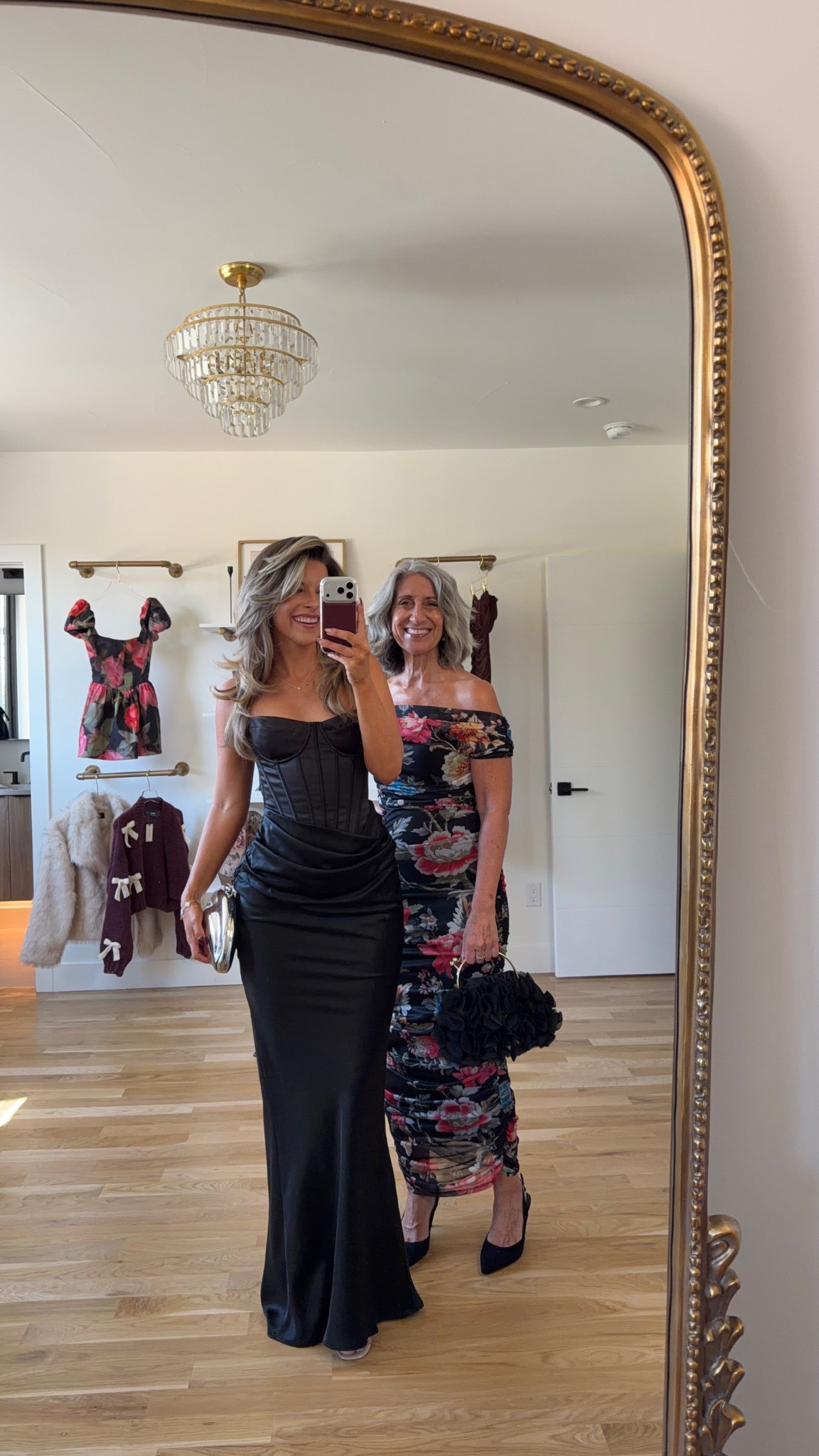 Mom and me wedding guest and formal event dresses Black satin draped gown floral off the shoulder dress

Vici code: emerson30
Electric picks code: emerson20

Wearing my usual small/2
Mom wears a medium/6

Wedding guest
Formal event
Black tie
Special occasion
Floral
Satin
Corset
Mother of the bride

#LTKWedding #LTKParties #LTKSeasonal