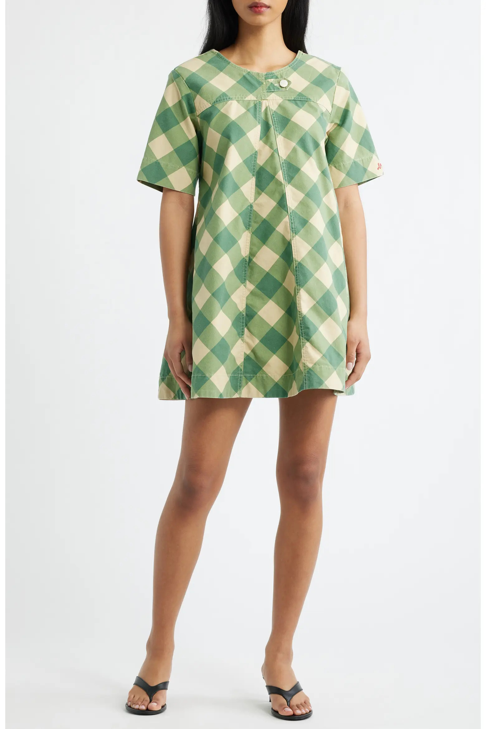 Bridget Plaid Organic Cotton Minidress (Women) | Nordstrom | Nordstrom