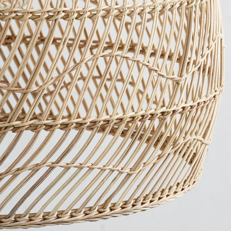 Tuong Handwoven Rattan Pendant Light - Boho Lamp, Bamboo Pendant Light, Rattan Furniture, Light F... | Etsy (US)