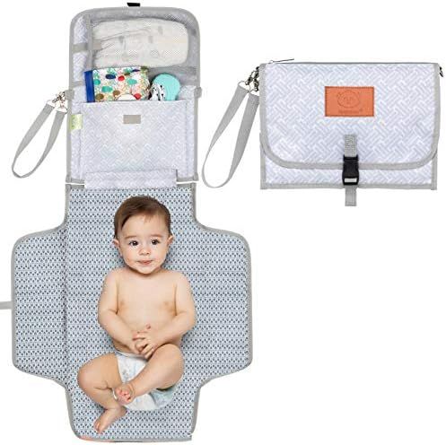 Baby Diaper Changing Pad - Portable Waterproof Diaper Changing Mat - Folding Diaper Changing Stat... | Amazon (US)
