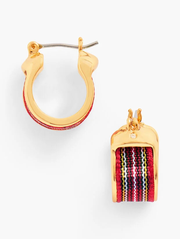 Tartan Hoop Earrings | Talbots
