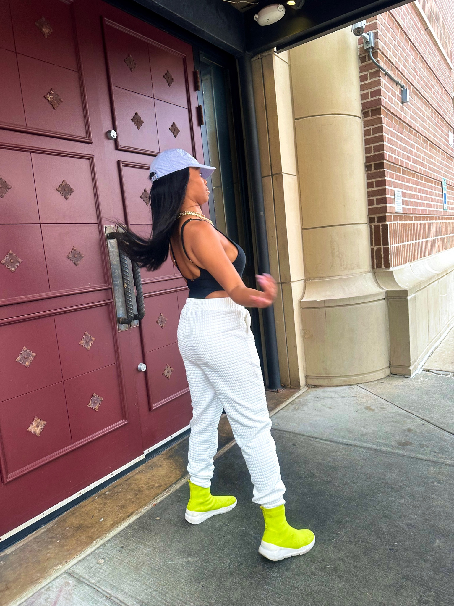 Hair action 😎

Model is wearing blue fries hat, beautiful 13x4 Body Wave Lace Front Wigs Human Hair 24 Inch HD Lace Front Wigs Human Hair Pre Plucked 180 Density Transparent Glueless Lace Front Wigs for Black Women Human Hair Brazilian Body Wave Frontal Wigs, White Waffle Knit Slant Pocket Pants, Aldo Neon High Knit Sneakers, and Black purse with white lining and gold accents.  

Black Bodysuit Size : Medium 

White Pants Size : Medium 

Shop all outfits on LTK!

Follow me on all socials! 💛

Book model for your next project! 💕

#LTKstyletip #LTKbeauty #LTKshoecrush