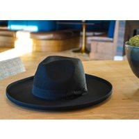 Black Fedora, Classic Wide Brim, Pencil Brim Hat, Ribbon Headband, Girls Hats, Summer Winter Rolled Bowtie Band, Guys Fedora | Etsy (US)