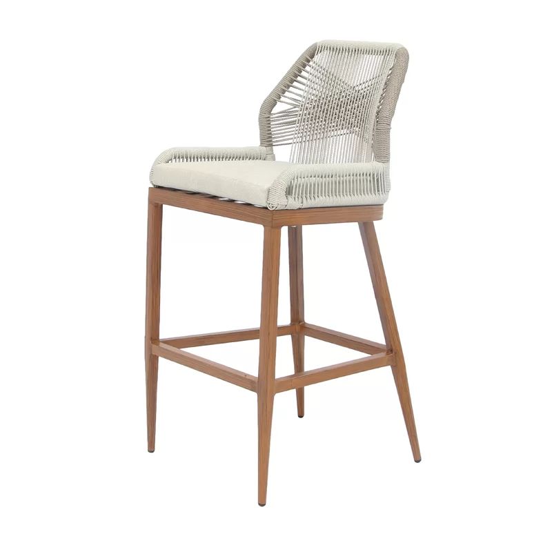 Bess Patio Bar Stool with Cushion | Wayfair North America