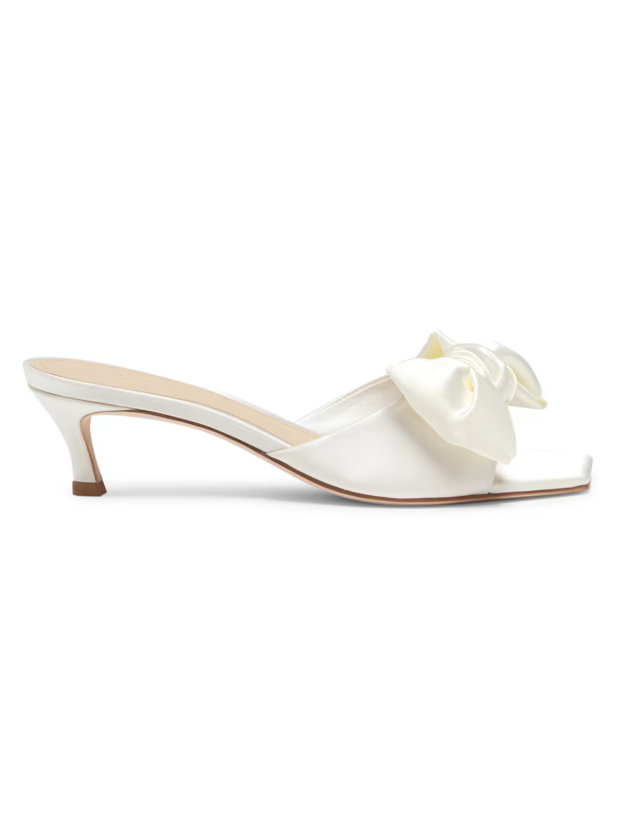 Satin Bow Mules | Saks Fifth Avenue