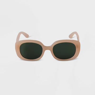 Women's Plastic Retro Oval Sunglasses - A New Day™ | Target