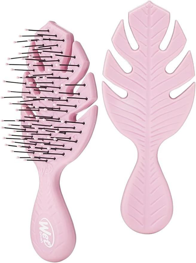 Wet Brush Go Green Mini Detangler, Pink - Detangling Travel Hair Brush - Ultra-Soft IntelliFlex B... | Amazon (US)