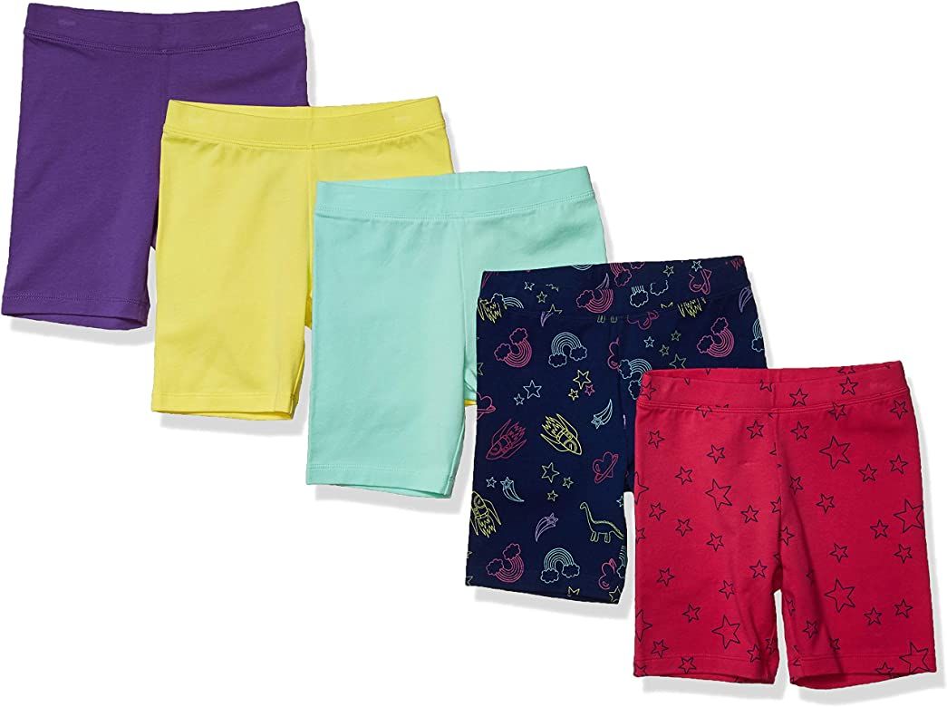 Amazon Essentials Girls and Toddlers' Midi Bike Shorts (Previously Spotted Zebra), Multipacks | Amazon (US)