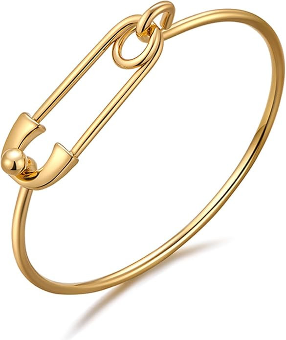 Gold Silver Link Bracelet for Women Simple Thin Bangle Bracelet Minimalist Jewelry | Amazon (US)