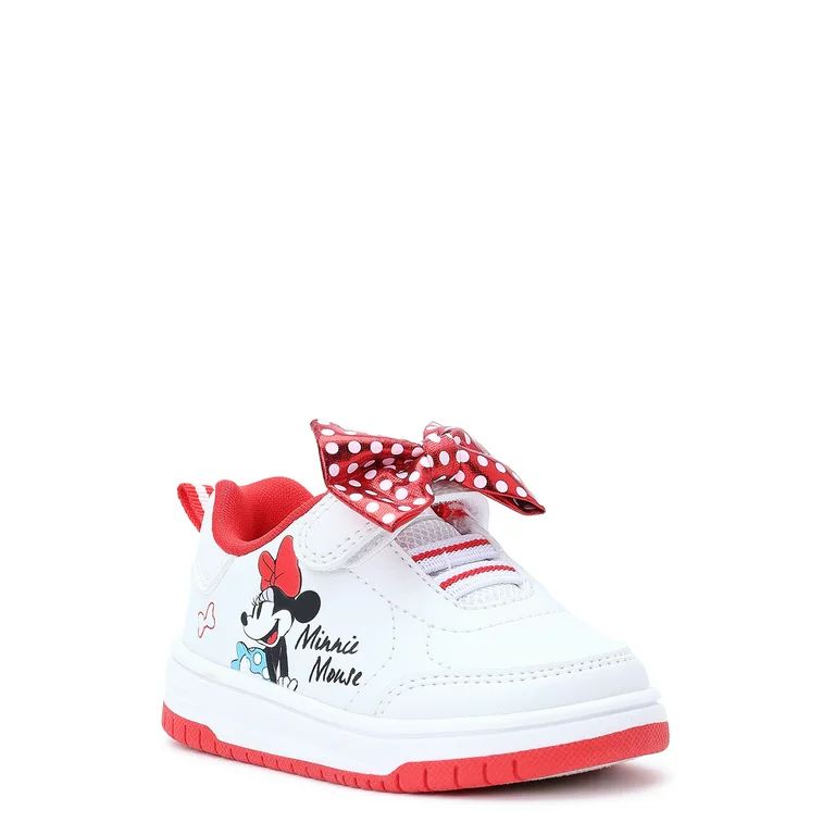 Disney Baby Girl Classic Minnie Mouse Casual Sneaker, Sizes 2-6 - Walmart.com | Walmart (US)