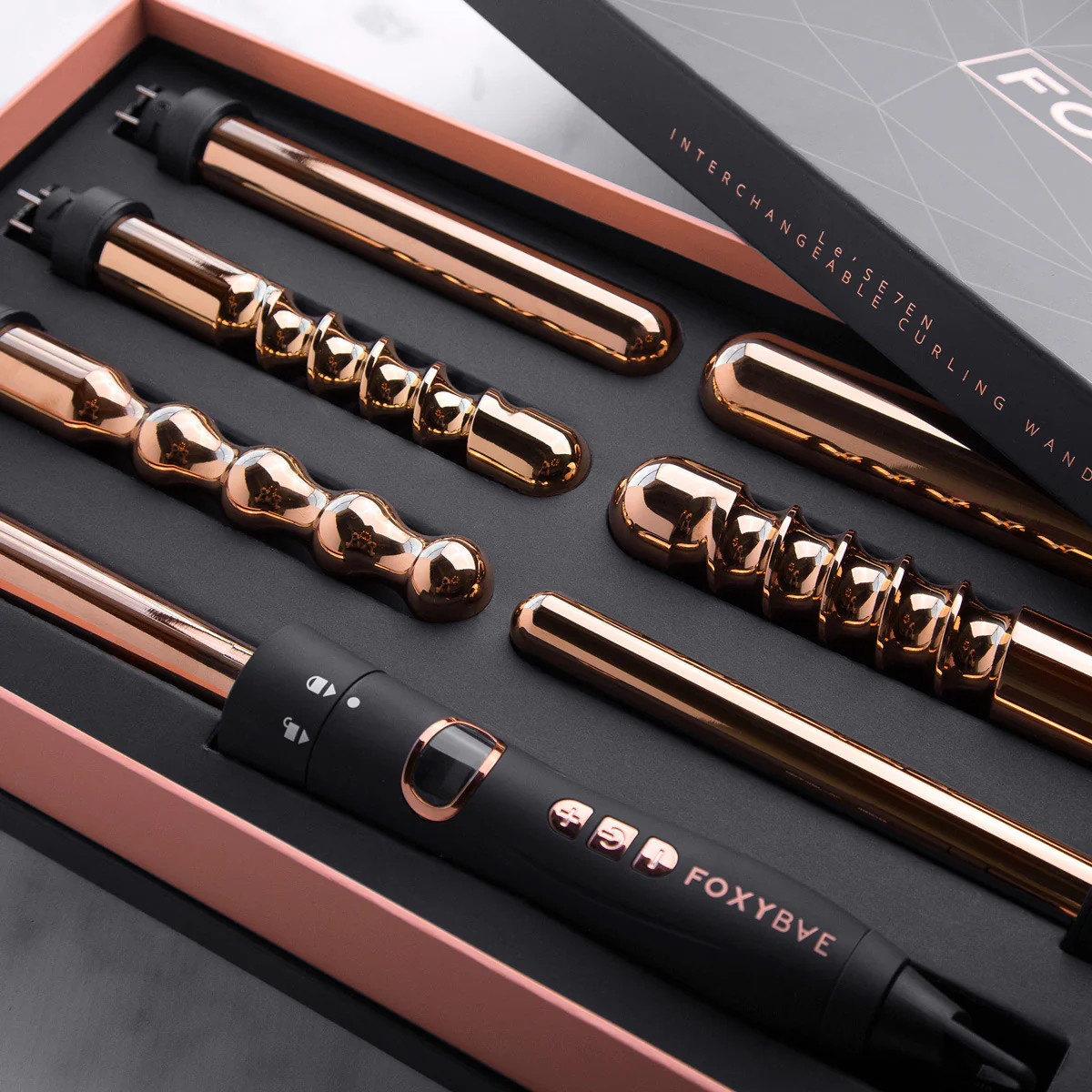 7 in 1 CURLING WAND - ROSE GOLD | FoxyBae 