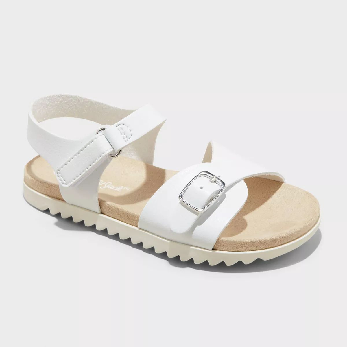 Toddler Shaelyn Footbed Sandals - Cat & Jack™ Solid White 9T | Target