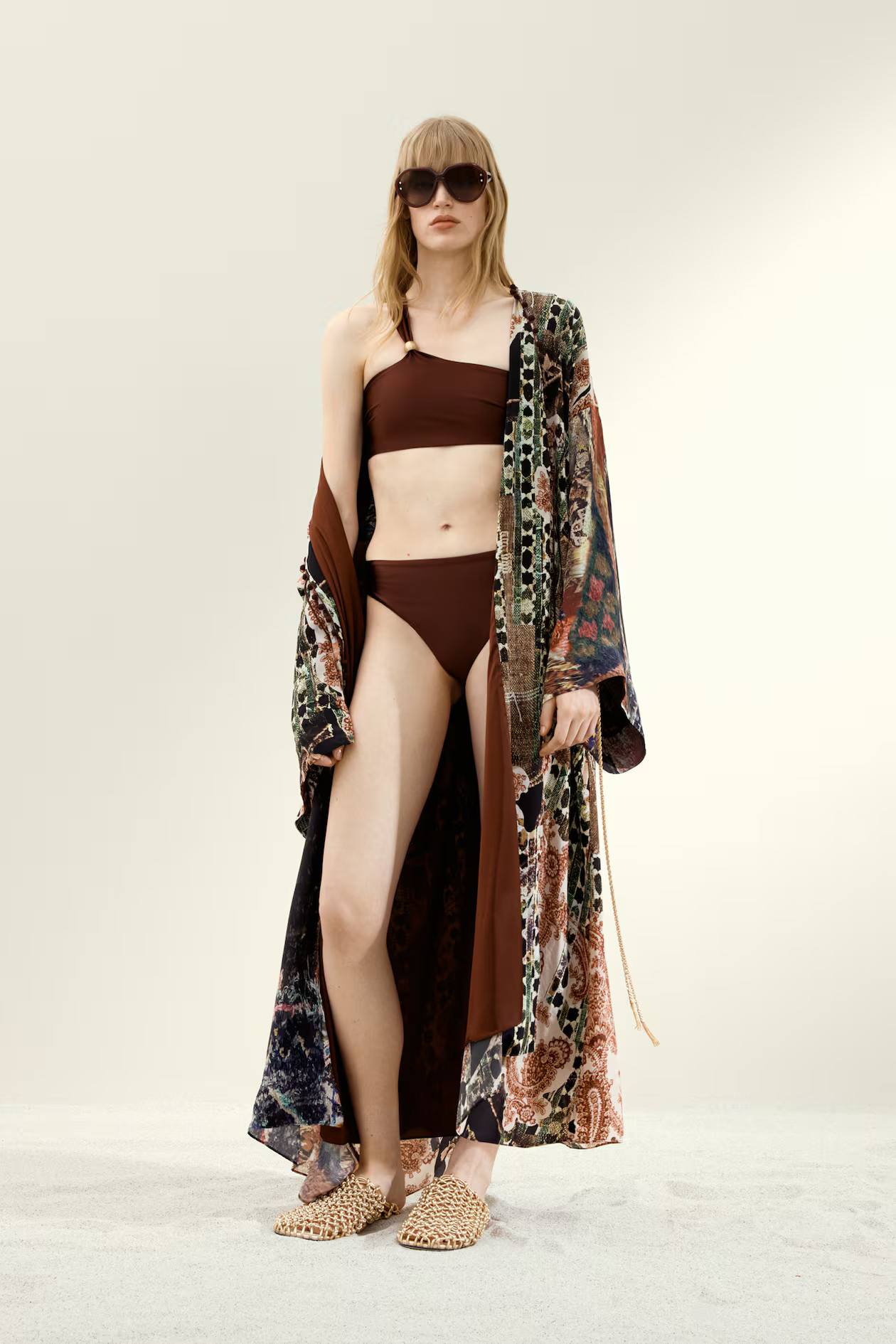 One-shoulder bikini top - Dark brown - Ladies | H&M US | H&M (US + CA)