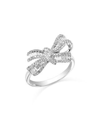 Diamond Bow Ring in 14K White Gold, 0.55 tcw | Bloomingdale's (US)
