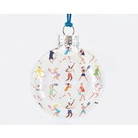 Tennis Players See-Through Clear Glass Ornament | Etsy (US)