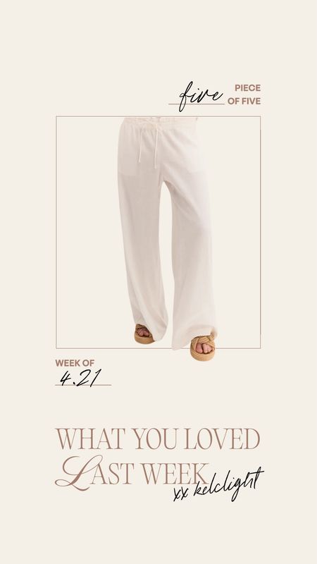 What you loved last week! These white linen pants are so cute🤍 I got a large #linen #whitepants 

#LTKmidsize #LTKfindsunder50 #LTKstyletip