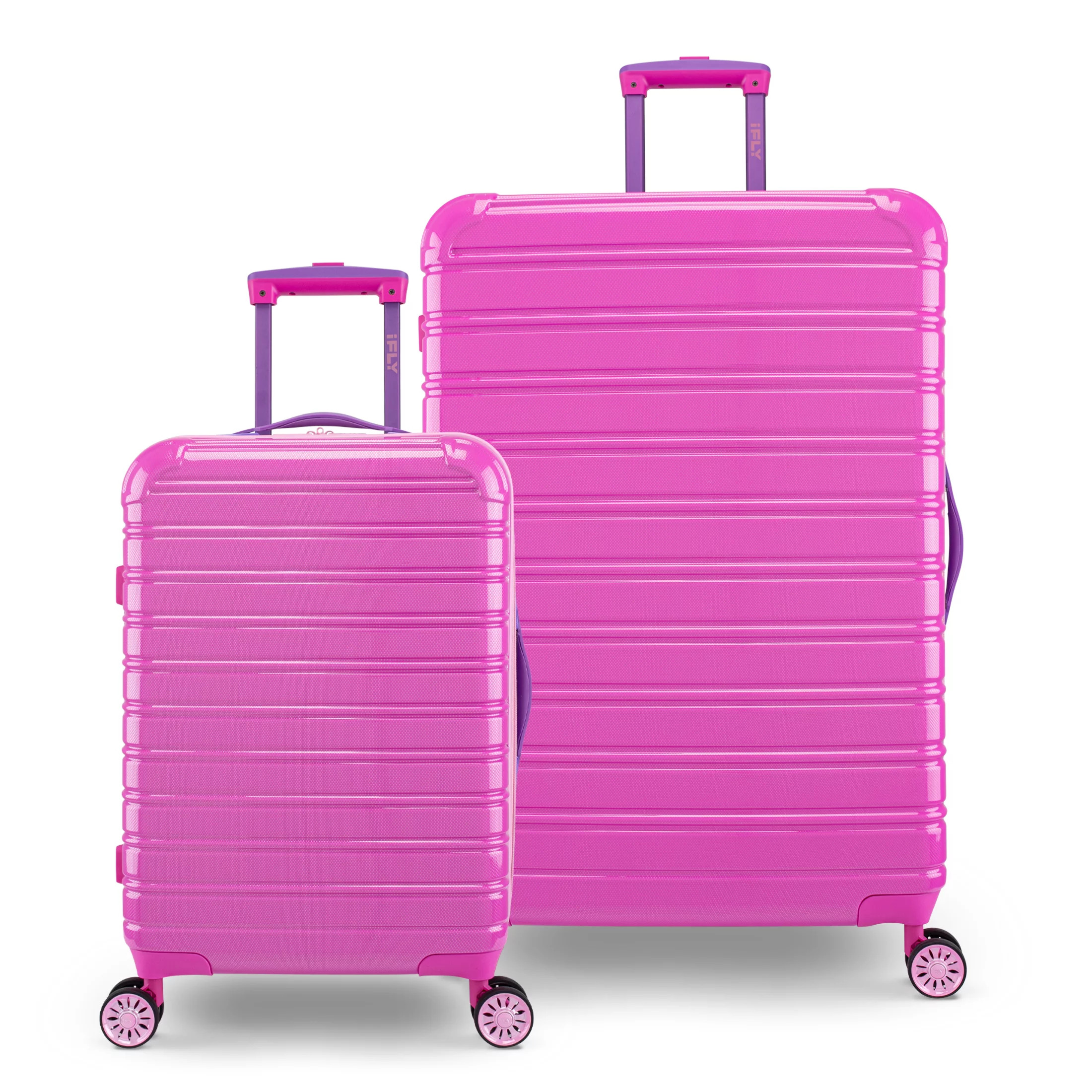 iFLY Hardside Luggage Fibertech 2 Piece Set, 20 Inch Carry-on Luggage and 28 Inch Checked Luggage... | Walmart (US)