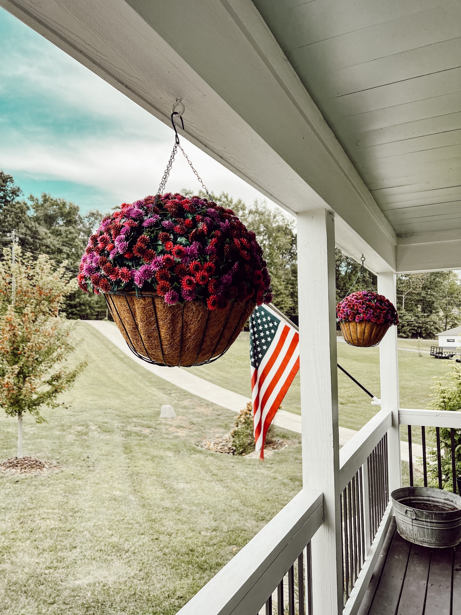 Made the cutest little diy hanging baskets this weekend for fall! And the best part is you don’t even have to water them!! 

#LTKSeasonal #LTKFallSale #LTKHome