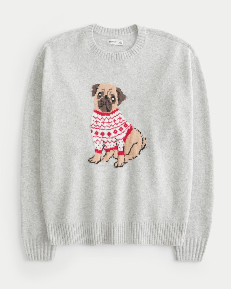 Women's Comfy Cloud Puppy Graphic Crew Sweater from Hollister | Hollister (US)