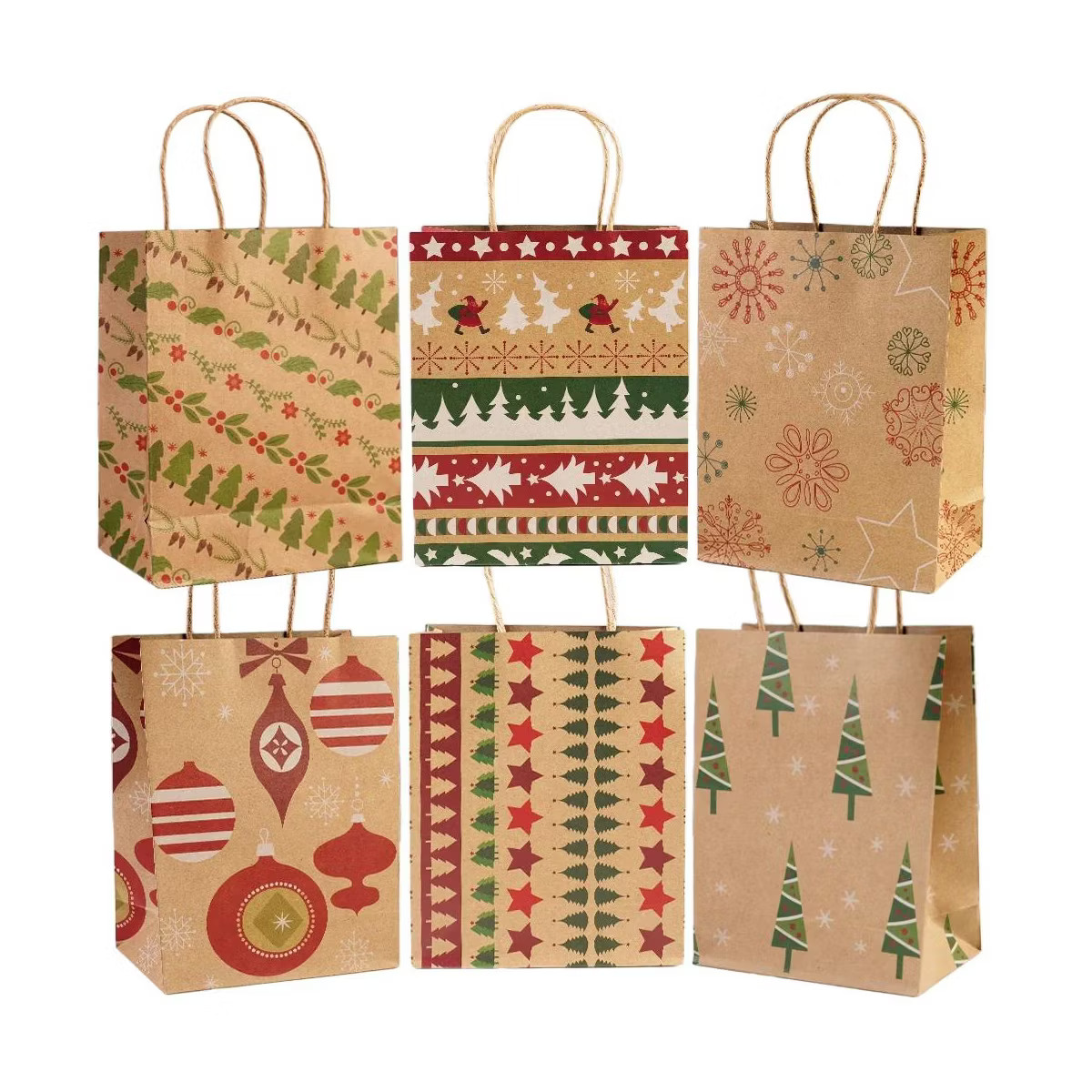 Swtroom 24Pcs Christmas Kraft Gift Bag Christmas Bags For Gifts Xmas Presents Bags | Target