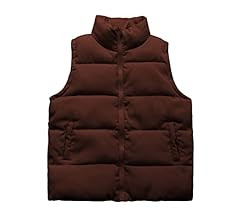Athlisan Womens Zip Up Puffer Vest Stand Collar Sleeveless Padded Jacket Coat | Amazon (US)
