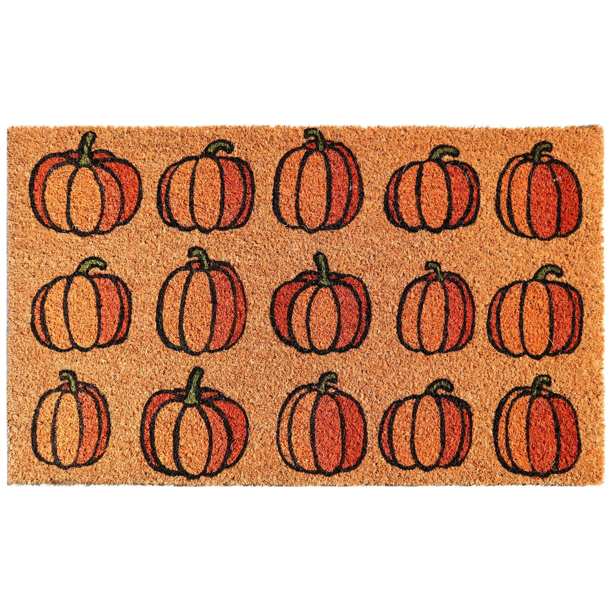 Halloween Outdoor Entryway Coir Mat, Pumpkin Pattern, 18 in x 30 in, by Way To Celebrate | Walmart (US)