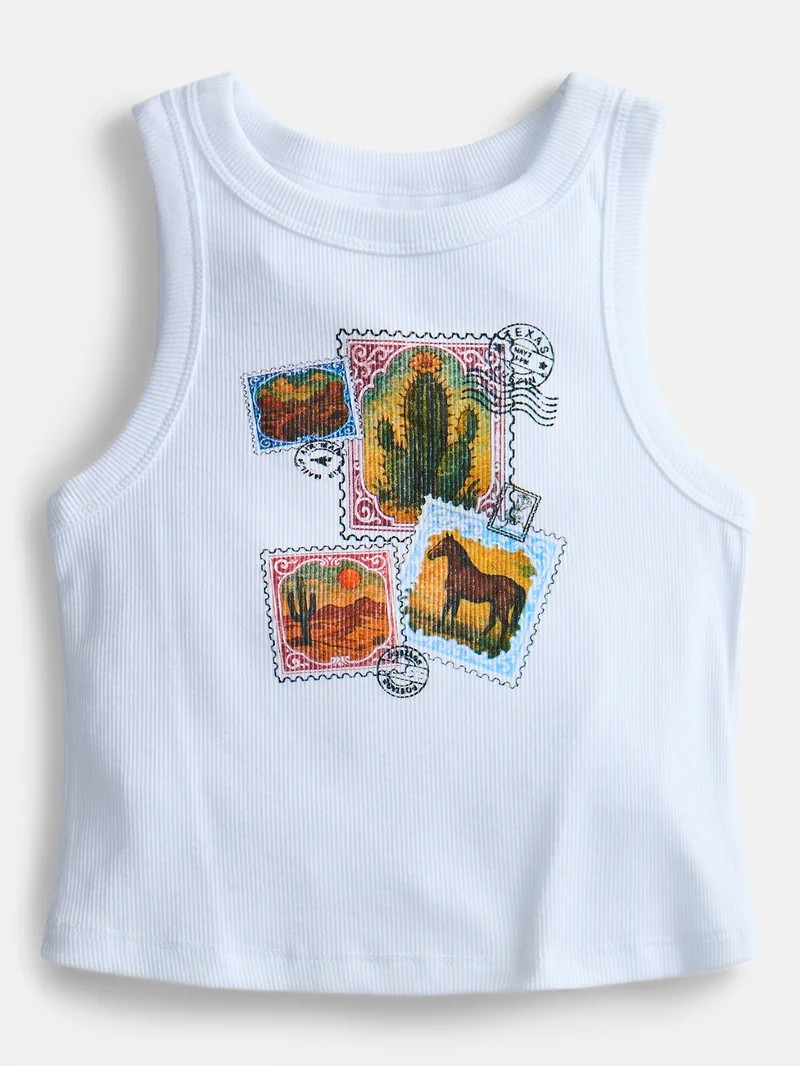 Weekend Academy Girls Graphic Tank Top, Sizes 4-18 | Walmart (US)