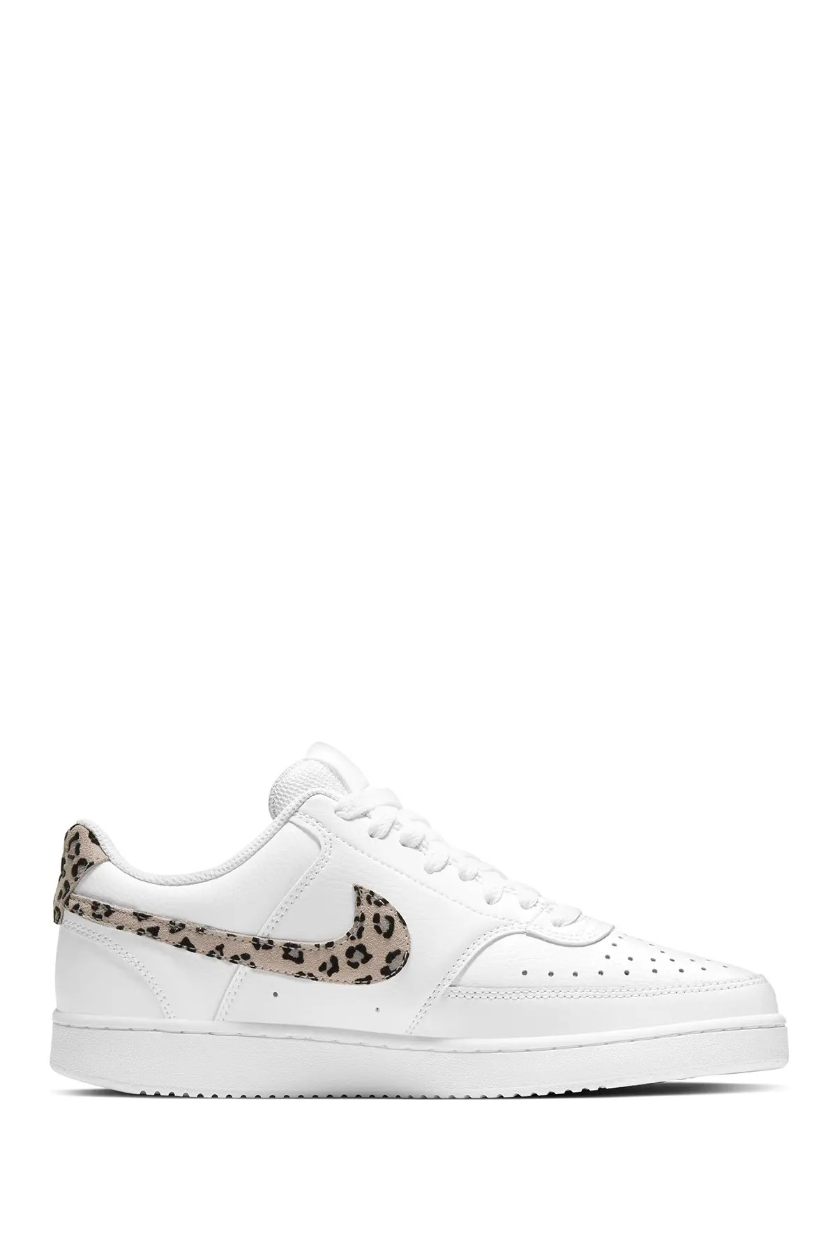 Nike Court Vision Low Sneaker, Size 9.5 in White/Desert Sand-Black at Nordstrom | Nordstrom
